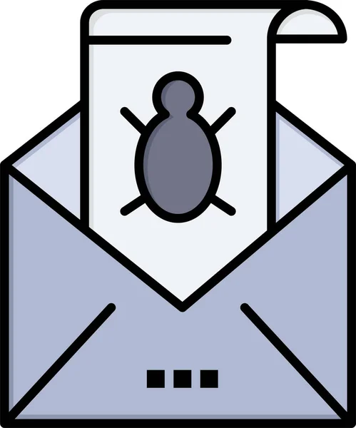 Иконка Электронной Почты Категории Компьютерной Интернет Безопасности — стоковый вектор