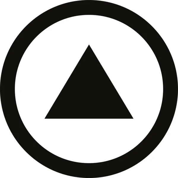 Круг Средний Треугольник Значок Твердом Стиле — стоковый вектор