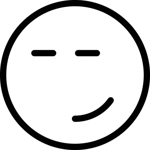 Chat Drzý Emoji Ikona Stylu Osnovy — Stockový vektor