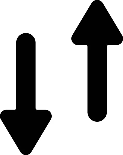 Datenübertragung Vertikales Symbol Solidem Stil — Stockvektor