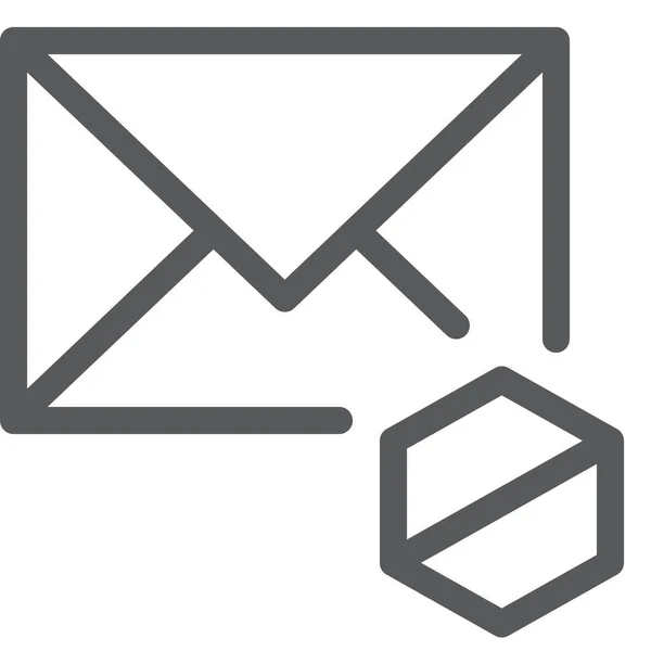 Block Mail Deaktiviert Das Symbol Umrissstil — Stockvektor