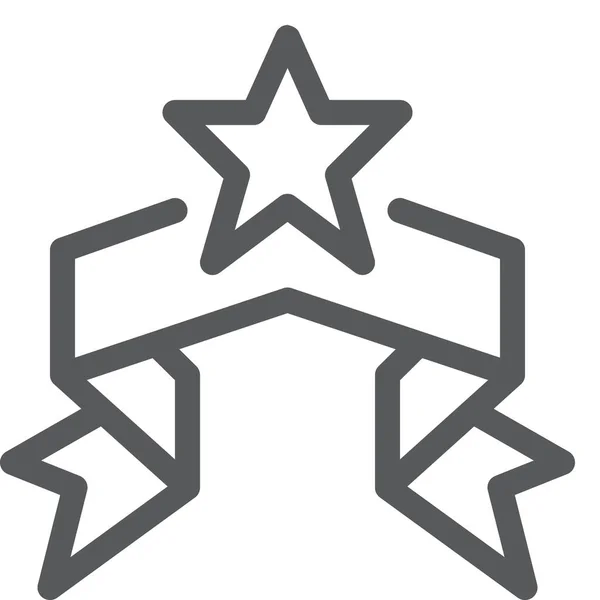 Icono Premio Estrella Del Centro Estilo Esquema — Vector de stock