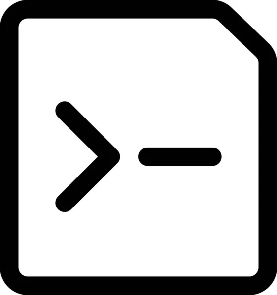 Ikon Kode Berkas Baris Dalam Gaya Outline - Stok Vektor