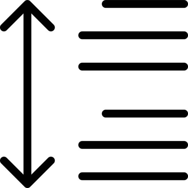 Icono Línea Formato Alineación Categoría Óptima Interfaz Usuario — Vector de stock