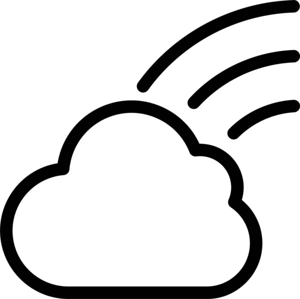 Σύννεφο Μετεωρολογική Υγρασία Εικονίδιο Στυλ Περίγραμμα — Διανυσματικό Αρχείο