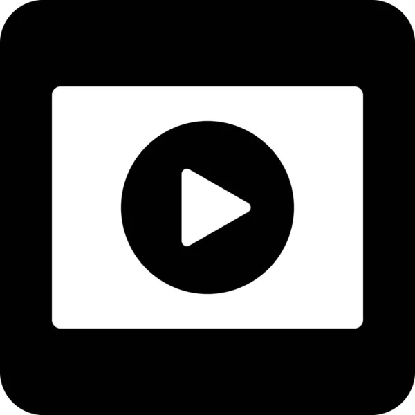 Reproductor Vídeo Icono Película — Archivo Imágenes Vectoriales