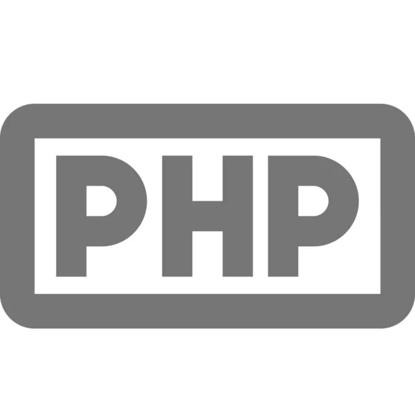 Кодування Піктограми Php Програмування Стилі Контурів — стоковий вектор