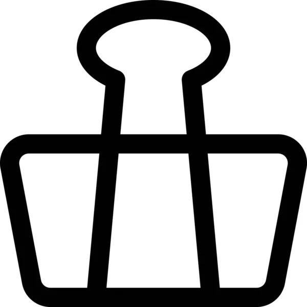Ikona Pracy Biurowej Clipper Stylu Zarysu — Wektor stockowy