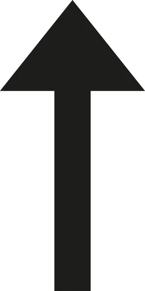 Omhoog Pijl Solide Pictogram Solide Stijl — Stockvector