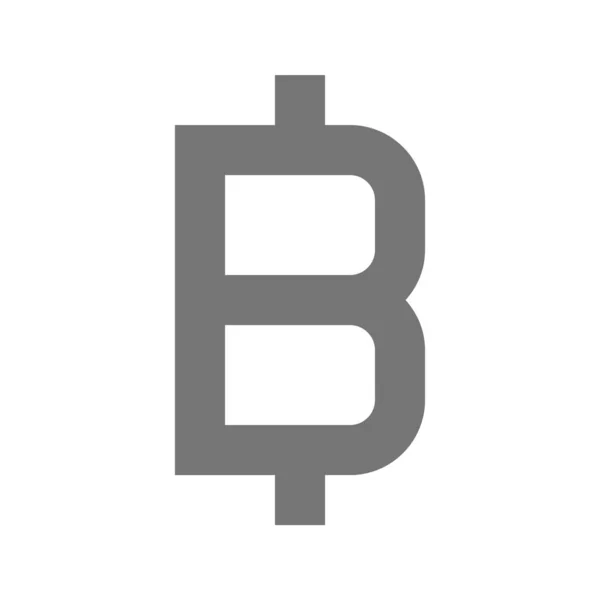 Bitcoin Signe Icône Monnaie Dans Style Solide — Image vectorielle
