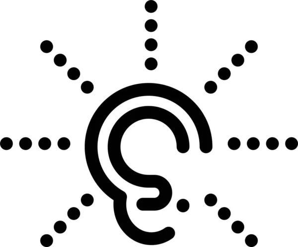 Awareness Ear Hear Icon Outline Style — Stock Vector