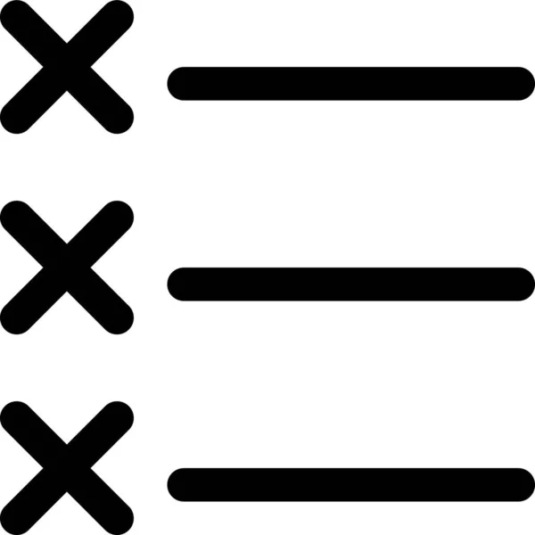 Lijst Sterren Unordered Pictogram Omtrek Stijl — Stockvector