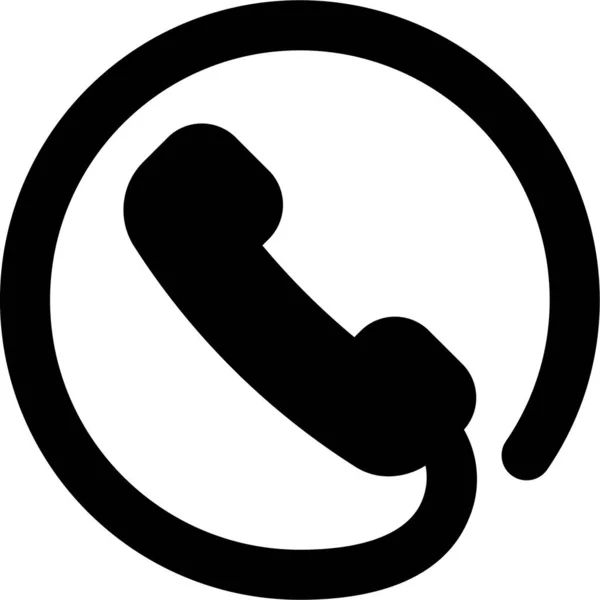 Telefon Kółko Mobilny Ikona Solidnym Stylu — Wektor stockowy