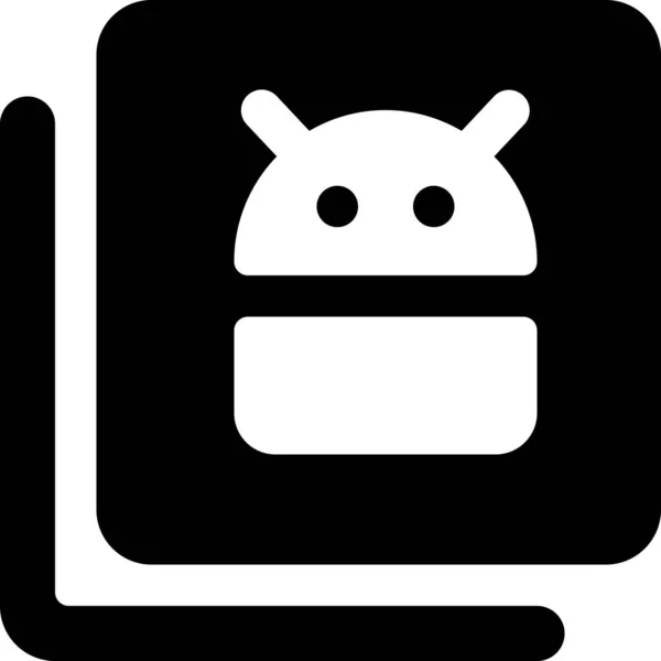 Android Seiten Icon Solidem Stil Filtern — Stockvektor