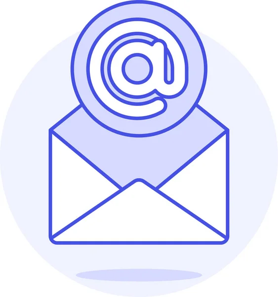 Adresse Mail Symbol Ausgefüllten Umriss Stil — Stockvektor