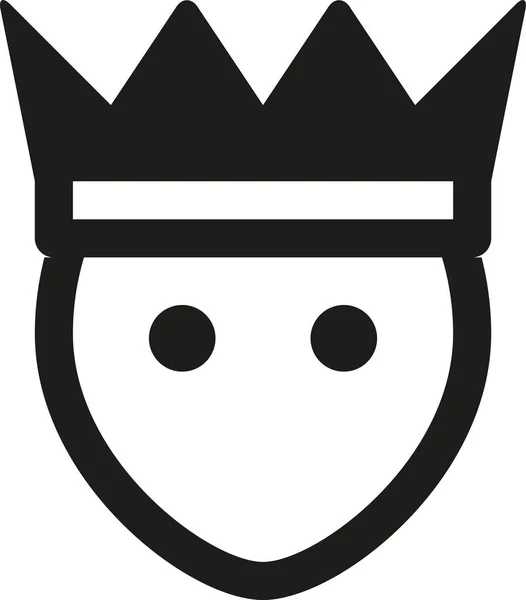Король Пользователя Твердый Значок Твердом Стиле — стоковый вектор