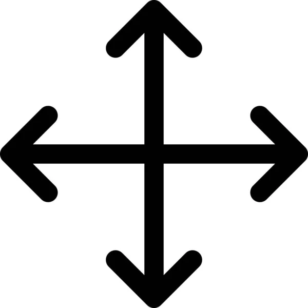 Diagramm Alle Richtungen Symbol Umriss Stil — Stockvektor