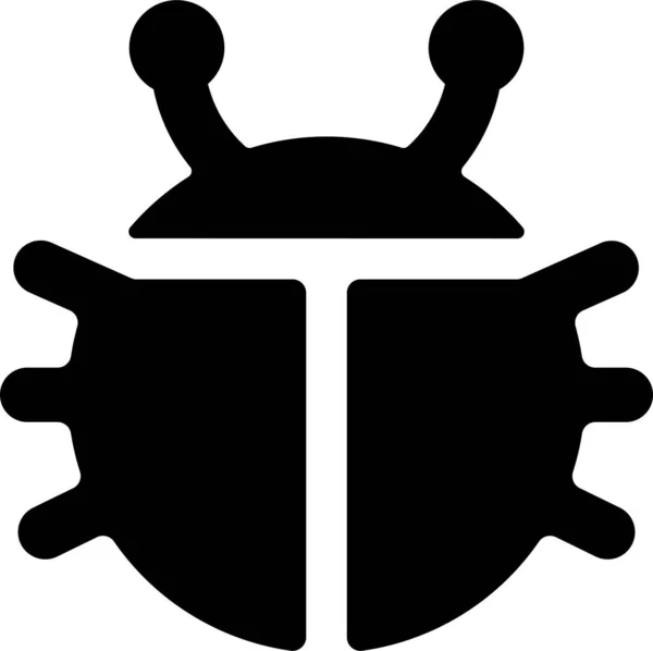 Иконка Кодом Ошибки Твердом Стиле — стоковый вектор