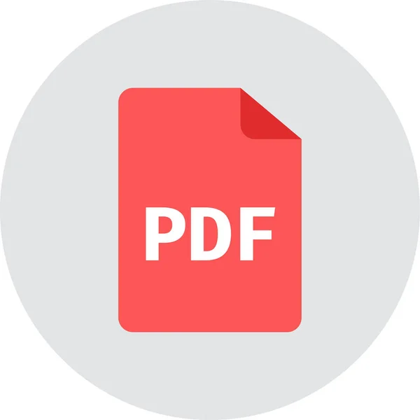 Αρχείο Pdf Εικονίδιο Σήμα Στυλ Σήμα — Διανυσματικό Αρχείο