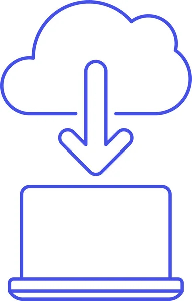 Icône Téléchargement Cloud Computing Dans Catégorie Infrastructure — Image vectorielle