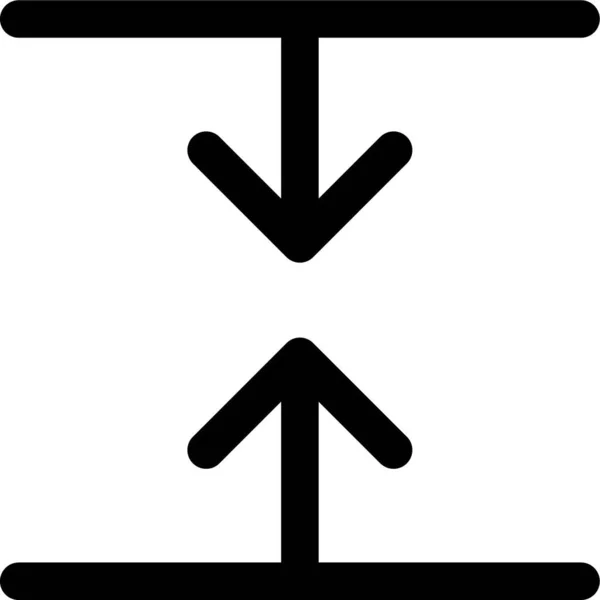 Krimp Verticaal Formaat Pictogram Omtrek Stijl — Stockvector