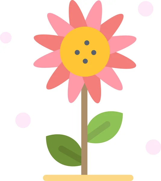 Floral Flower Nature Icon Flat Style — Stock Vector