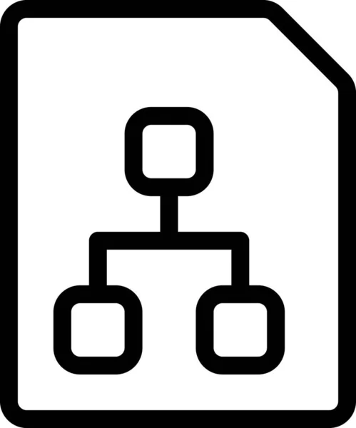 Иконка Файла Компании Стиле Наброска — стоковый вектор
