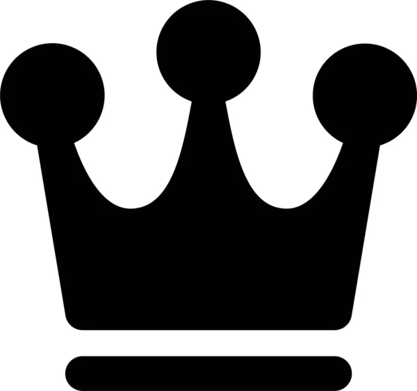 King Vip Media Icon Solid Style — Stock Vector