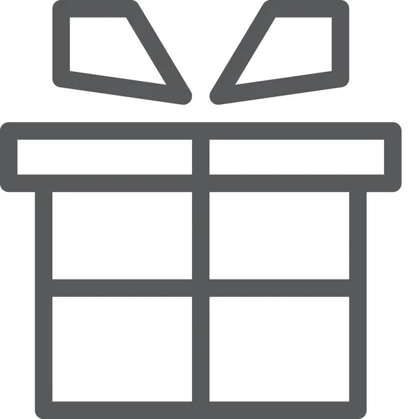 Box Präsentiert Preissymbole Umriss Stil — Stockvektor