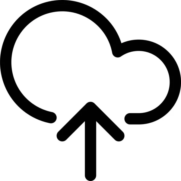 云以轮廓的形式上传箭头图标 — 图库矢量图片