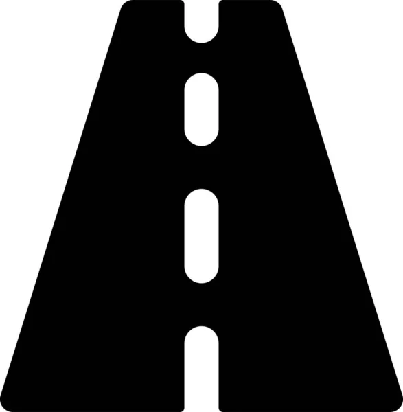 Route Droite Icône Transport Dans Style Solide — Image vectorielle
