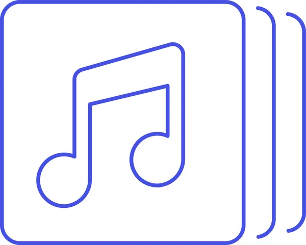 Иконка Музыкального Проигрывателя Стиле Абрис — стоковый вектор