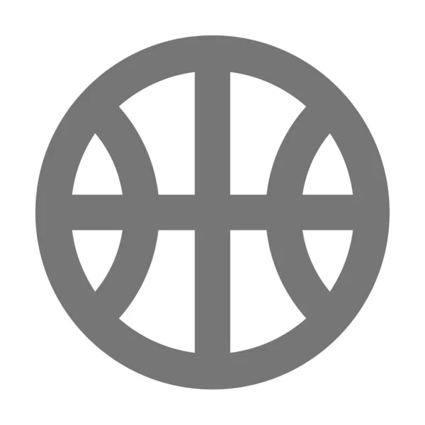 Icône Exercice Ballon Basket Dans Style Contour — Image vectorielle