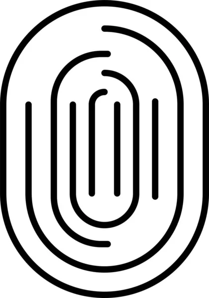 コンピュータインターネットセキュリティカテゴリの指紋認証アイコン — ストックベクタ