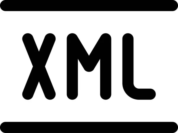 Xml Kód Fájlok Ikon Körvonalazott Stílusban — Stock Vector