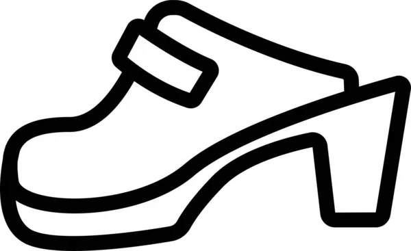 Différente Chaussure Mule Icône — Image vectorielle
