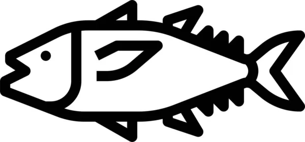 Икона Мяса Рыбы Категории Пищевых Напитков — стоковый вектор