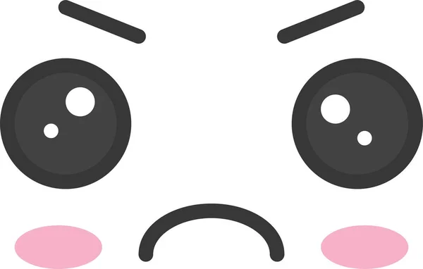 Emoji Emoticon Symbol Stil Ausgefüllter Umrisse — Stockvektor