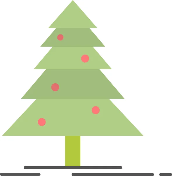 Karácsony Erdő Ikon Lapos Stílusban — Stock Vector