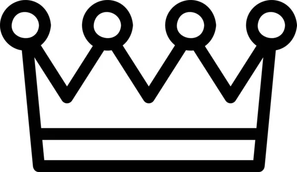 Munten Contour Kroon Pictogram — Stockvector