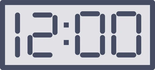 Uhr Countdown Icon Ausgefüllten Outline Stil — Stockvektor