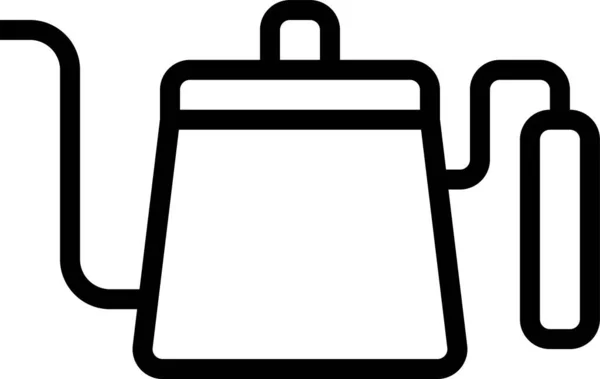 Café Negocios Icono Caliente Estilo Esquema — Vector de stock