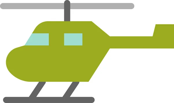 Leger Helikopter Kracht Pictogram Platte Stijl — Stockvector