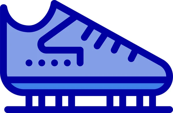 Boot Ice Skate Icon Fill Outline Style — Stockový vektor