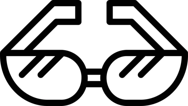 Ícone Verão Óculos Moda Estilo Esboço —  Vetores de Stock