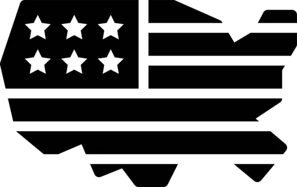 America Paese Bandiera Icona — Vettoriale Stock