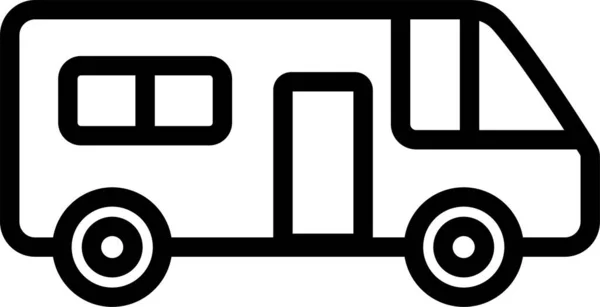 Auto Contour Tekening Pictogram Omtrek Stijl — Stockvector