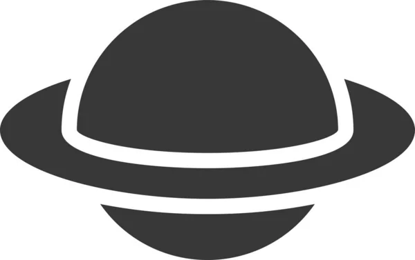 Astronomia Planeta Saturno Ícone Estilo Sólido —  Vetores de Stock