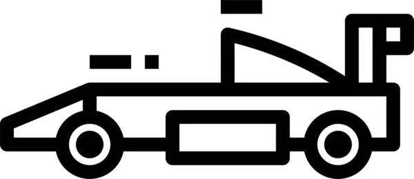 Fórmula Coche1 Icono Carreras Estilo Esquema — Archivo Imágenes Vectoriales