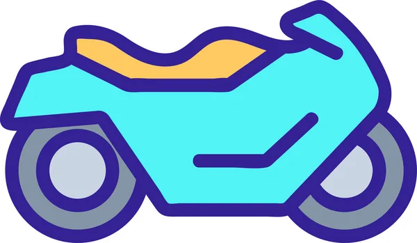 Contorno Bicicleta Icono Motocicleta Categoría Vehículos Modos Transporte — Vector de stock